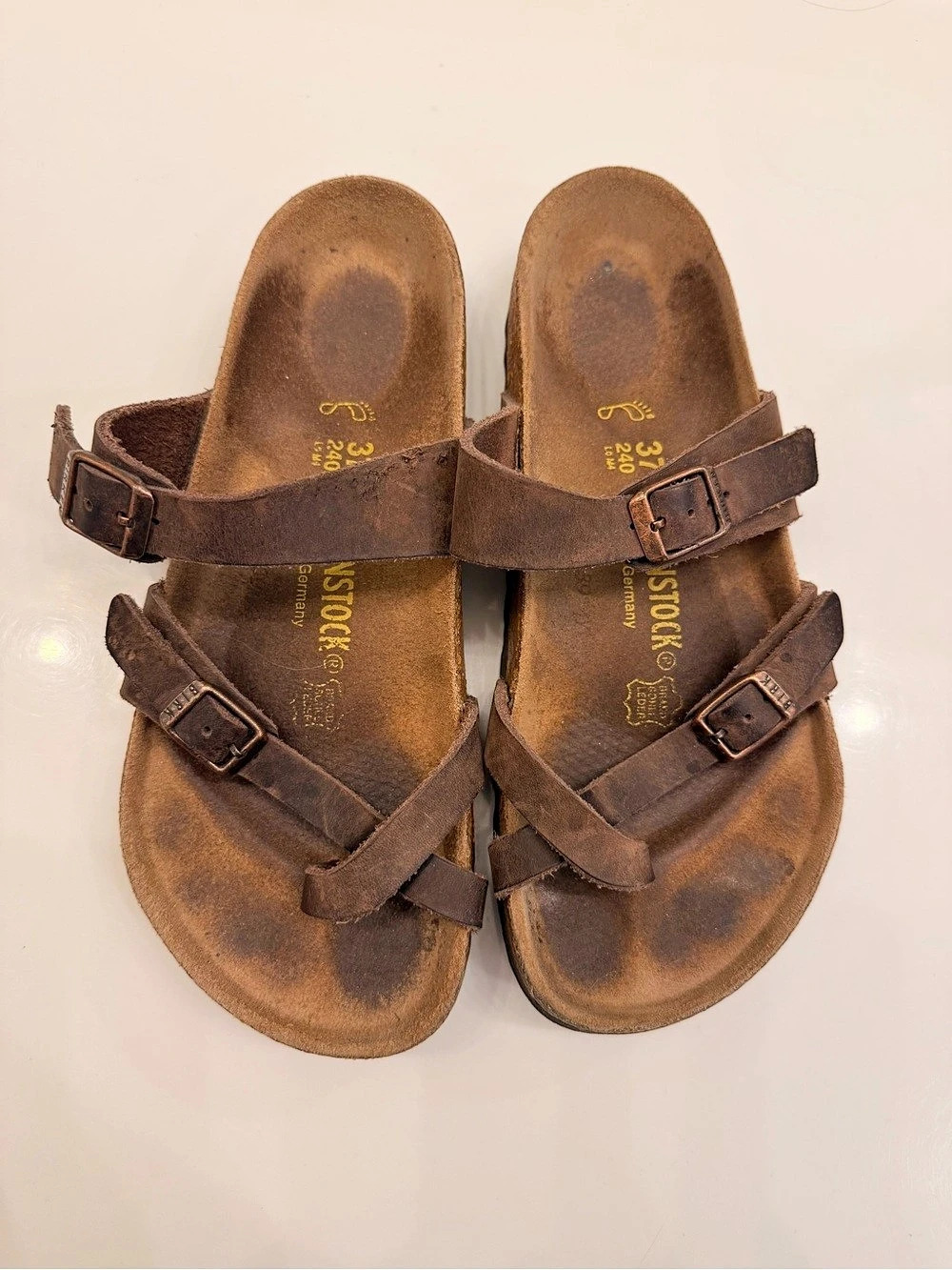 Birkenstock Mayari Oiled Leather Sandals Brown Sandals EU 37